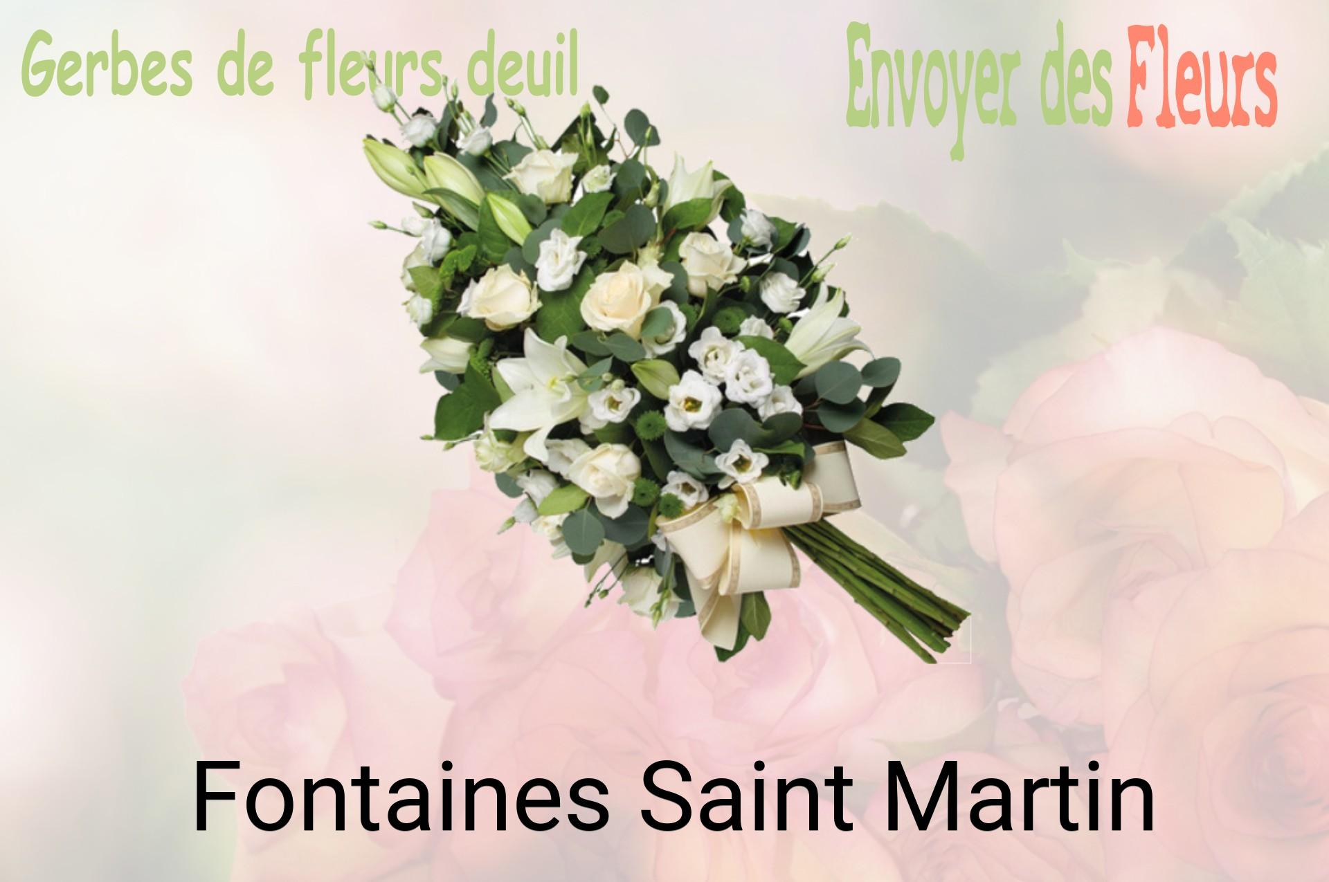 Gerbe de fleurs de deuil livrée à Fontaines-Saint-Martin